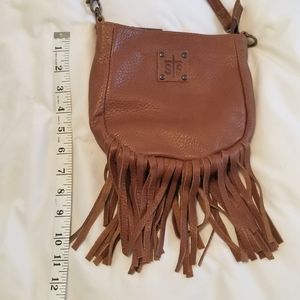 Leather Fringe Crossbody Purse